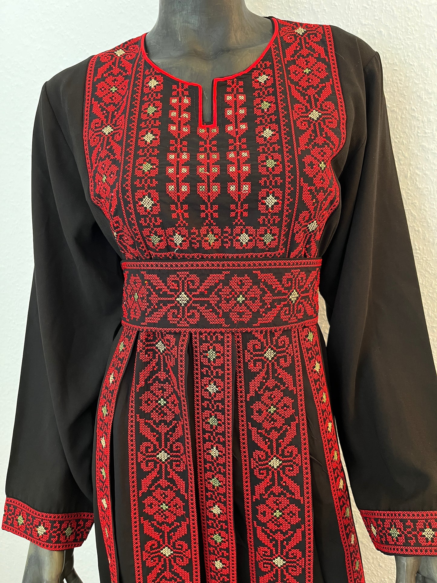 Palästina Abaya Original Glitzer Rot