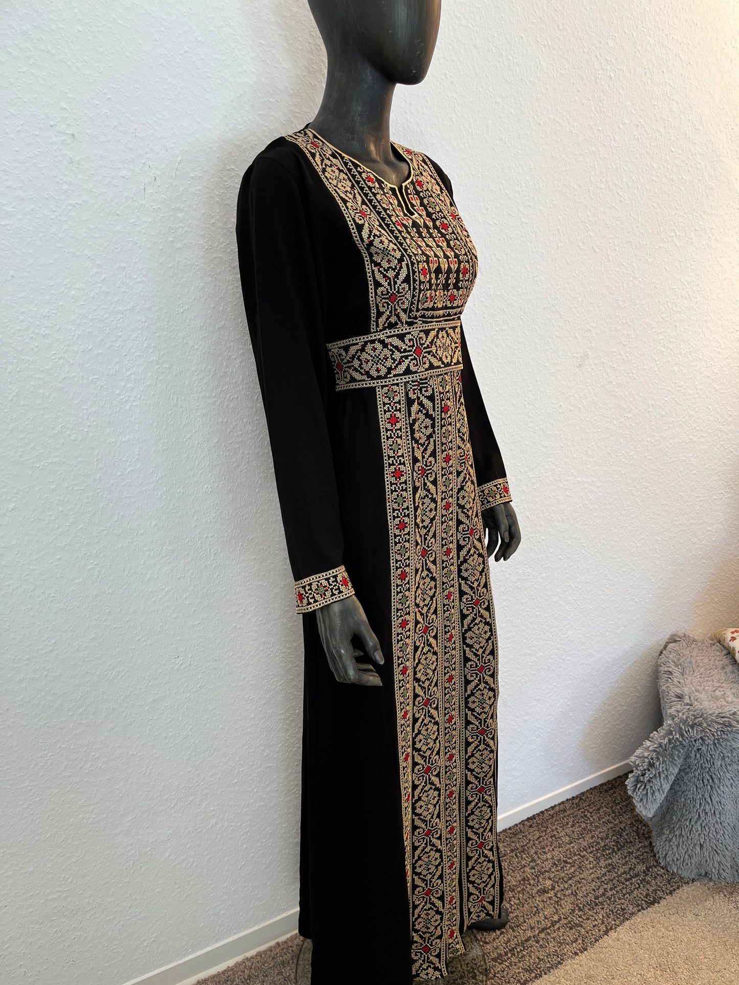 Palästina Abaya Original Glitzer Gold