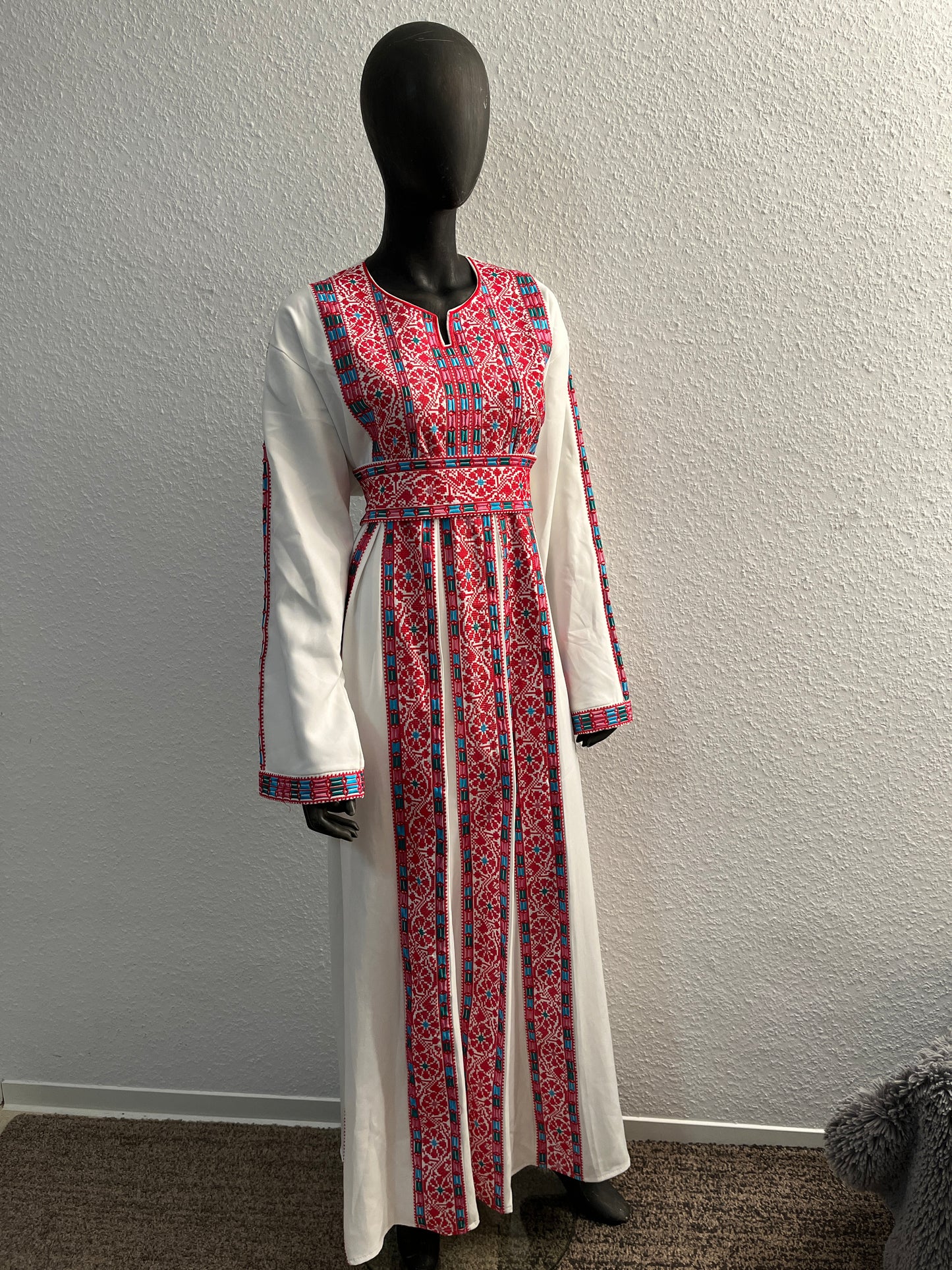 White Glitzer Palästina Abaya