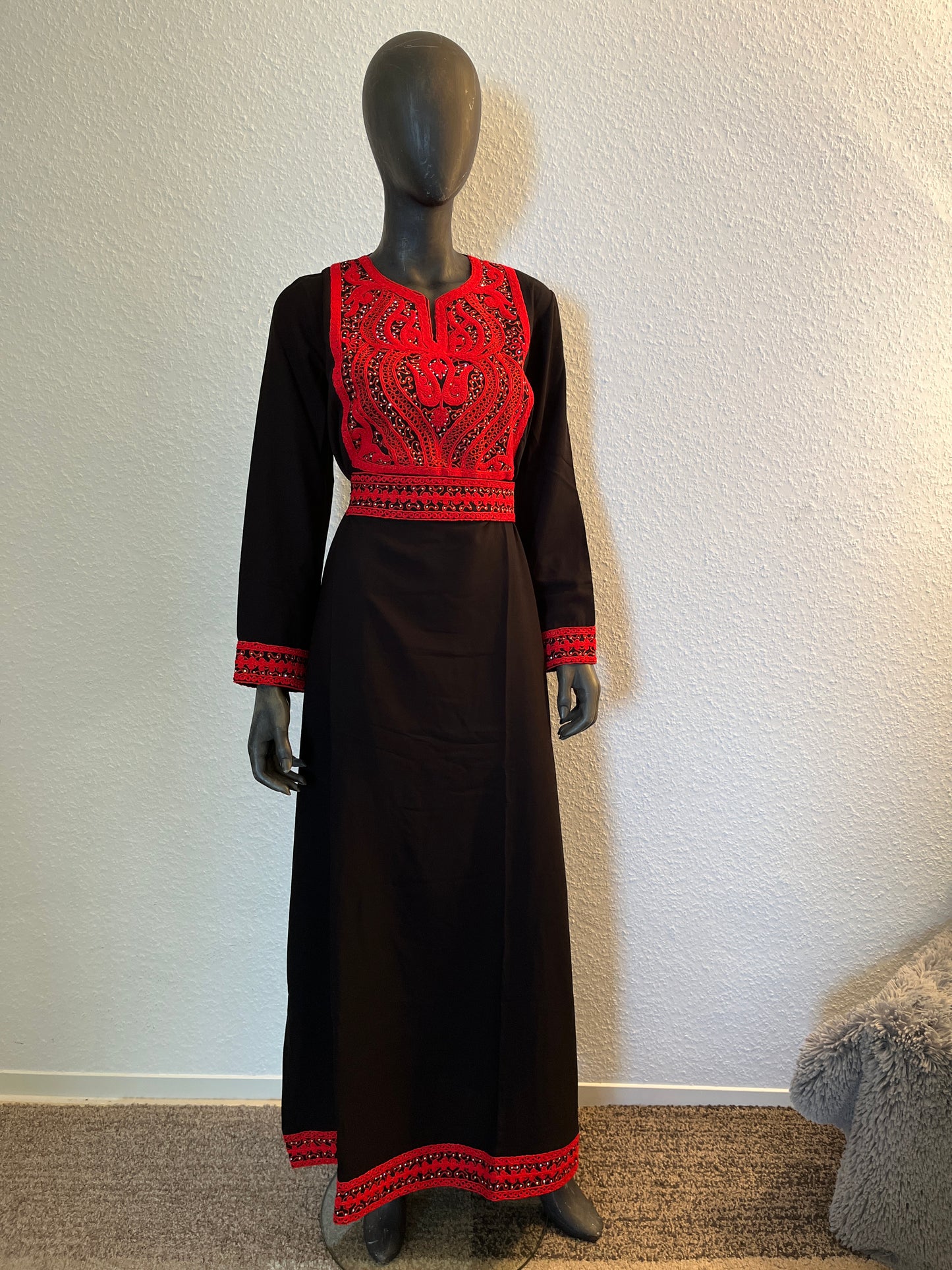 Palästina Abaya Handbestickt