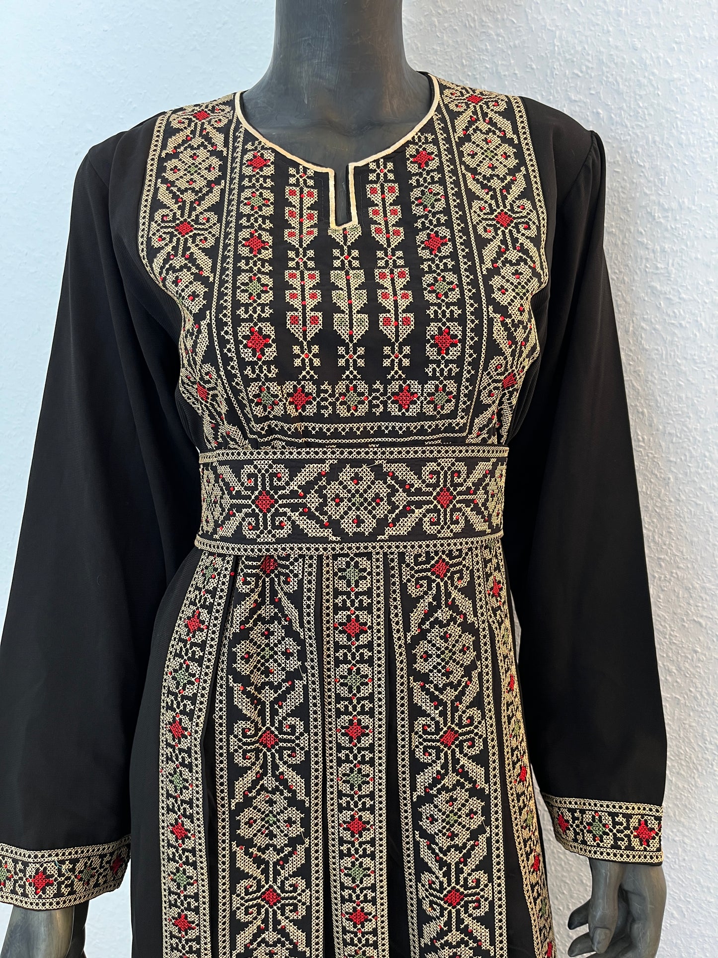 Palästina Abaya Original Glitzer Gold