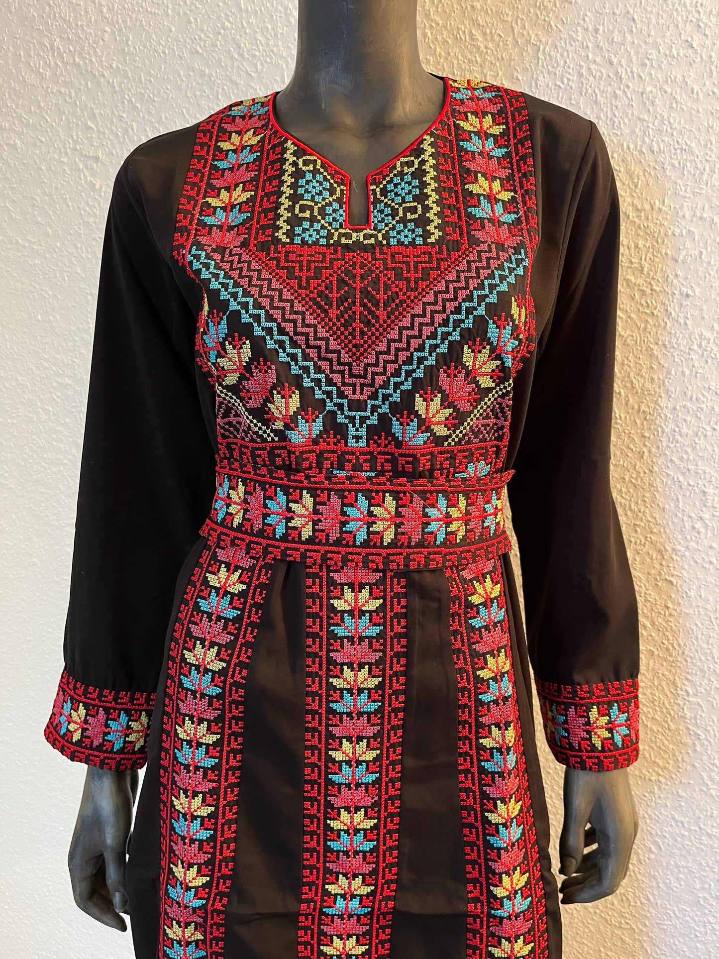 Palästina Abaya Bunt Rot