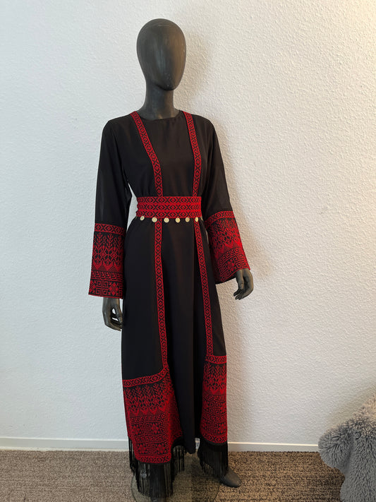 Palästina Kimono Schwarz Rot