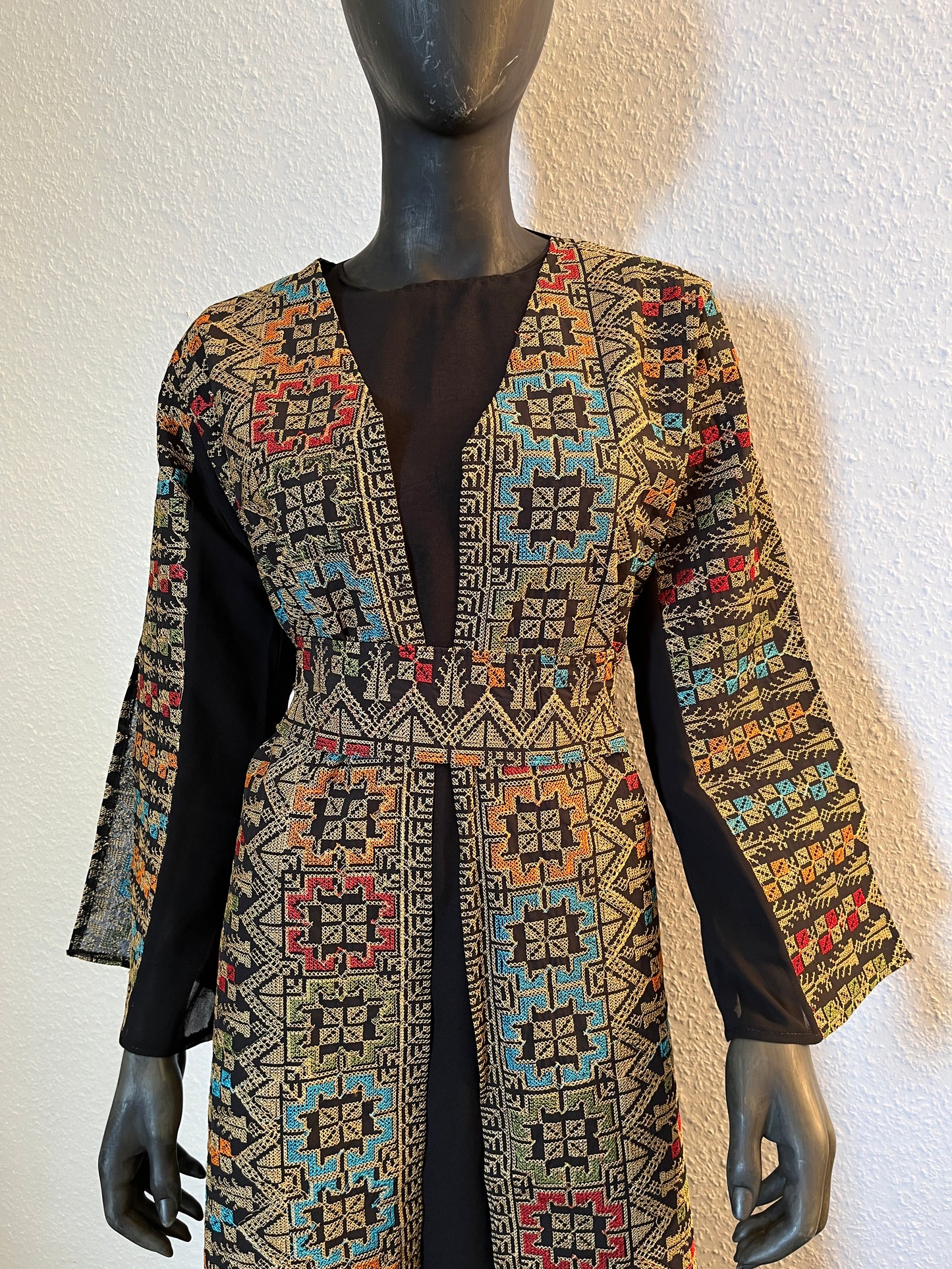 Palästina Kimono Schwarz Bunt
