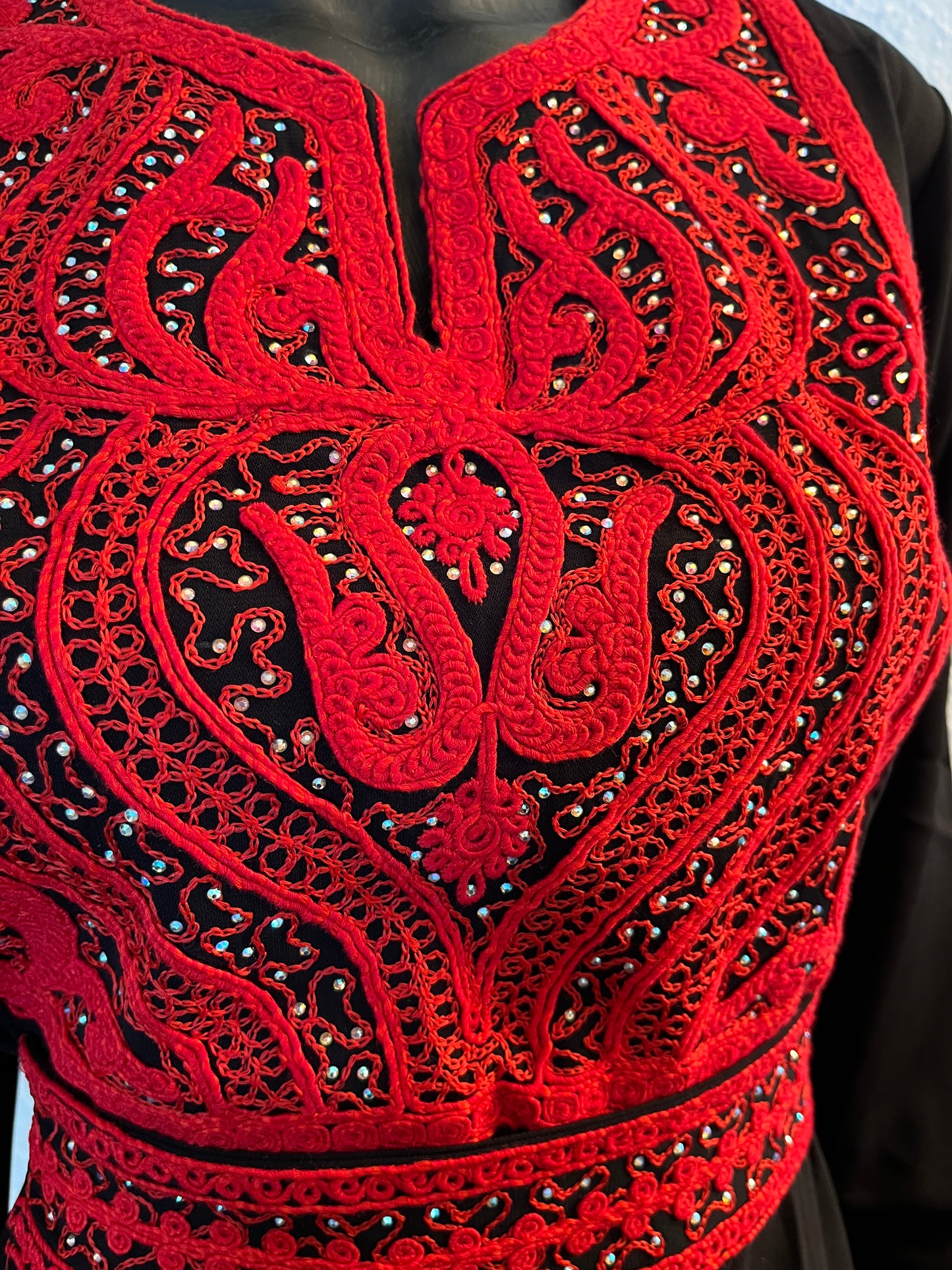 Palästina Abaya Handbestickt