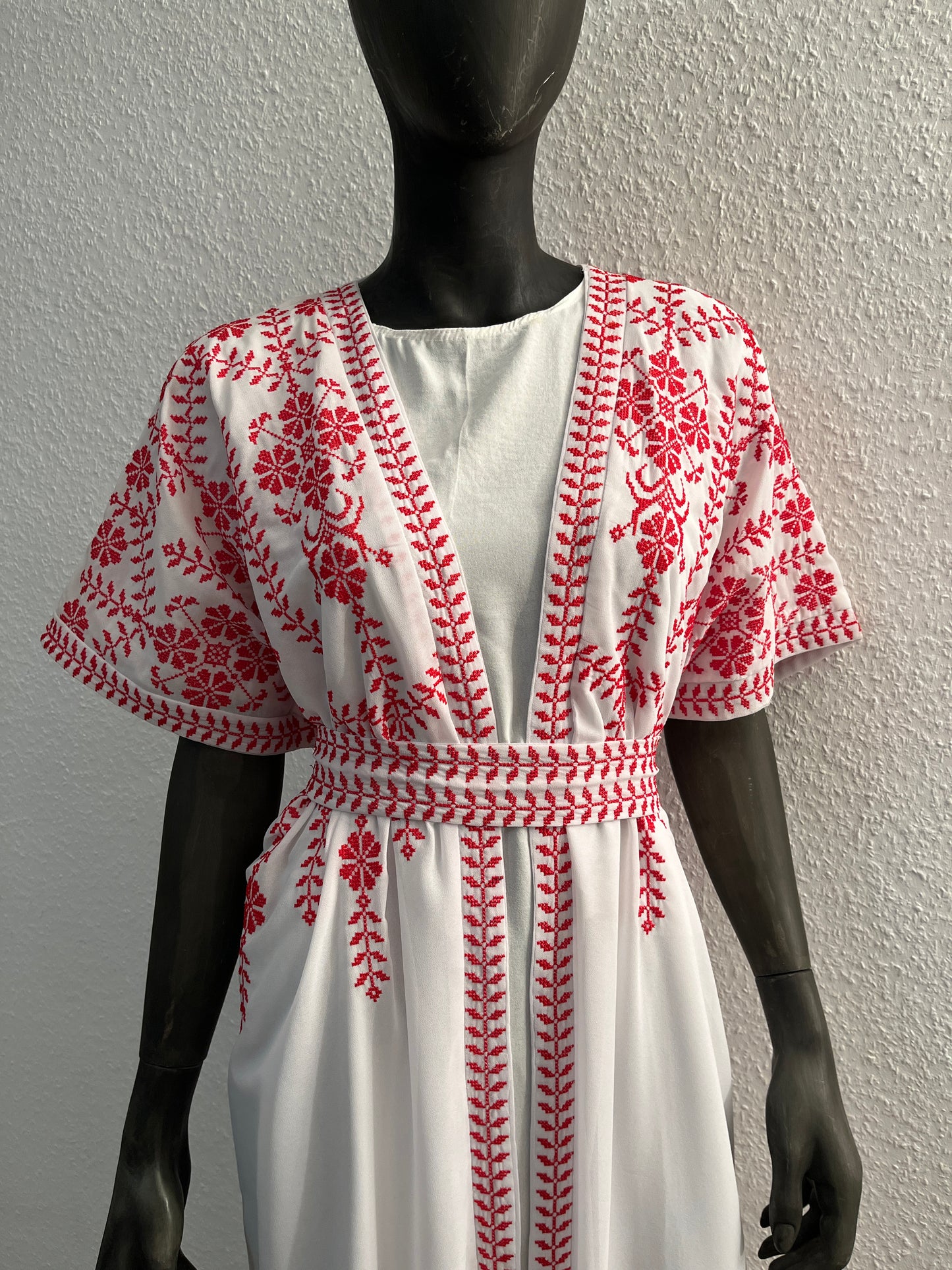 Palästina Kimono Weiß Kurzarm