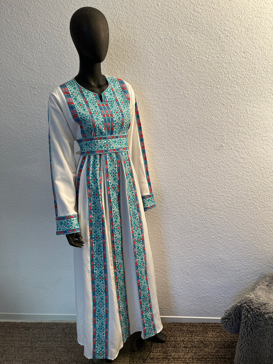 White Glitzer Palästina Abaya