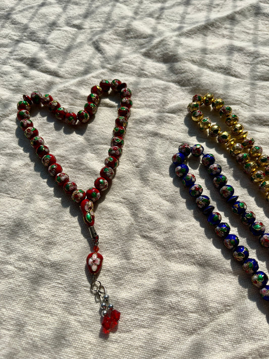 Tasbih Gebetskette Floral Handarbeit