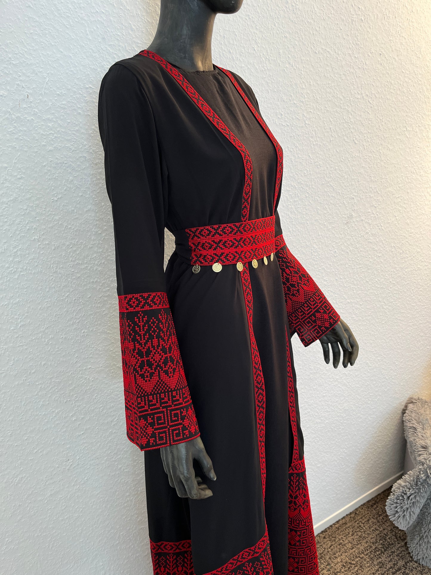 Palästina Kimono Schwarz Rot